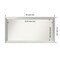 Brushed Sterling Silver Non-Beveled Custom Framed Bathroom Vanity Wall Mirror